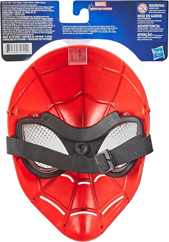 Máscara Spiderman Hero ( Roja y Negra ) 5a+ / Surtido de 2 / Se venden por Separado