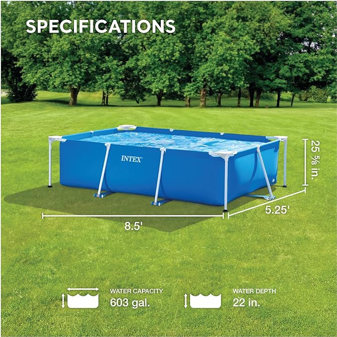 Piscina Rectangular Marco Metal 260x160x65cm