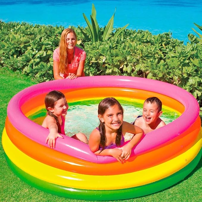 Piscina 4 Anillos Colores 168x46cm 3a+ C6