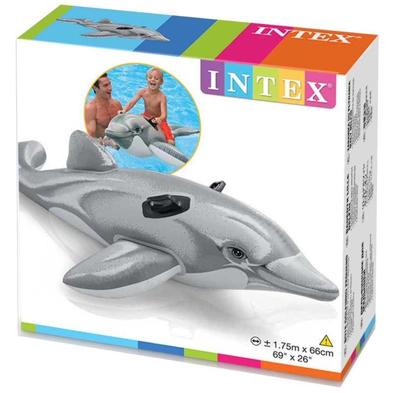 Flotador Delfín Inflable 1.75m x 66cm 3a+