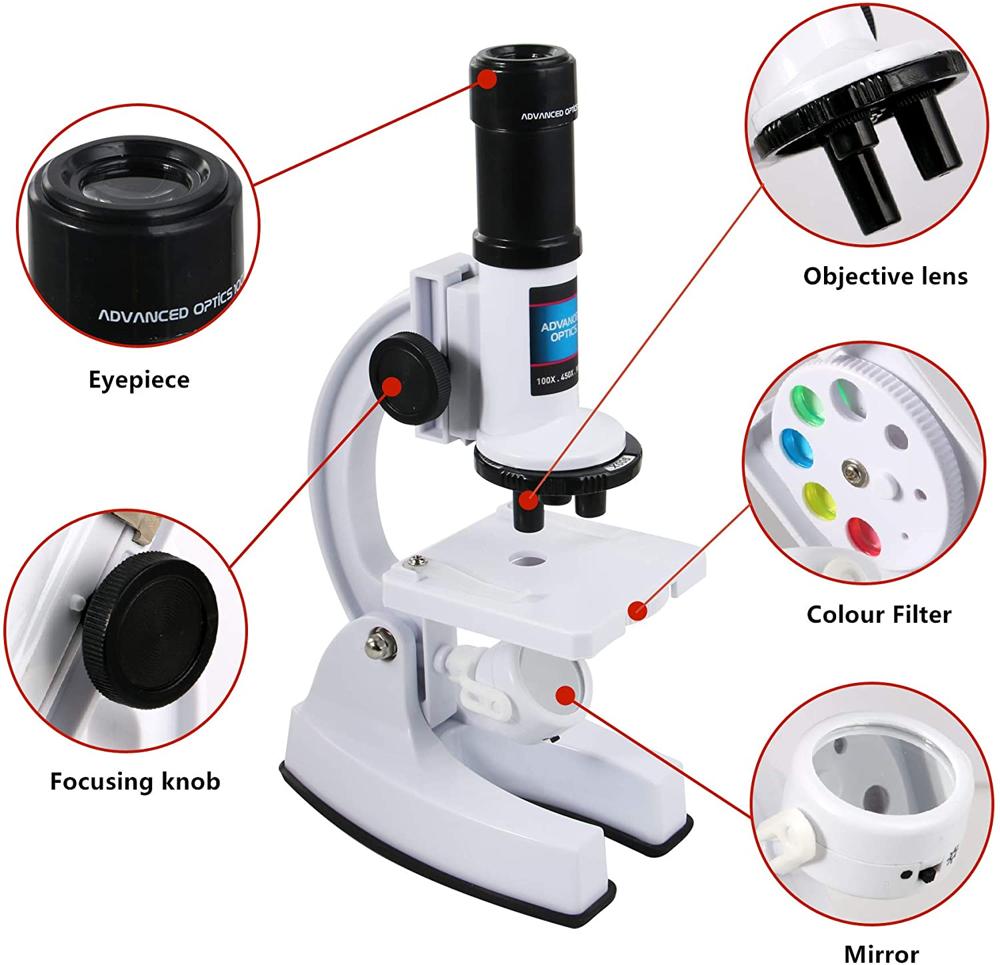 Microscopio con Conexión a SmartPhone 100/450/900X 8a+