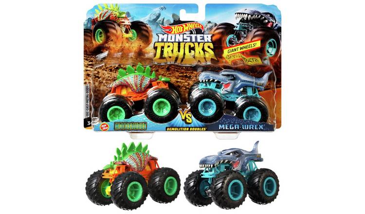 Hot Wheels - Monster Trucks  Doble Demolición Blister Set/2 Surt/4 3a+