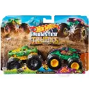 Hot Wheels - Monster Trucks  Doble Demolición Blister Set/2 Surt/4 3a+