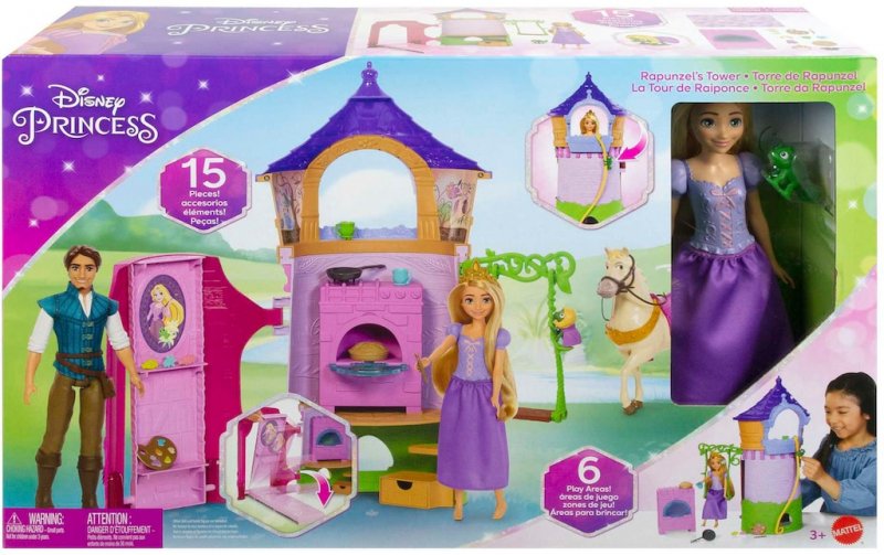 Muñeca Disney Princesa Torre de Rapunzel 3a+