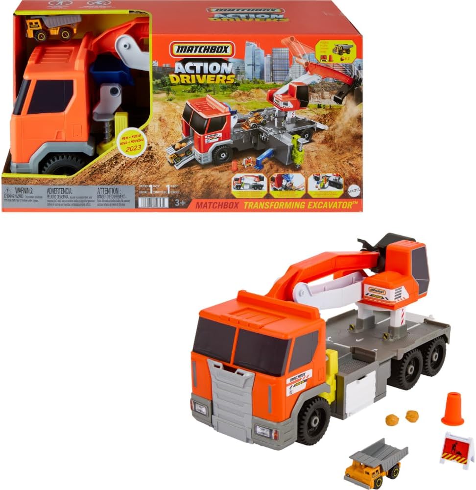 Camión Matchbox Action Drivers Excavador 3a+