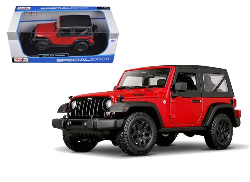 Carro DES 1971 2014 Jeep Wrangler Rojo Esc:1:18  3a+