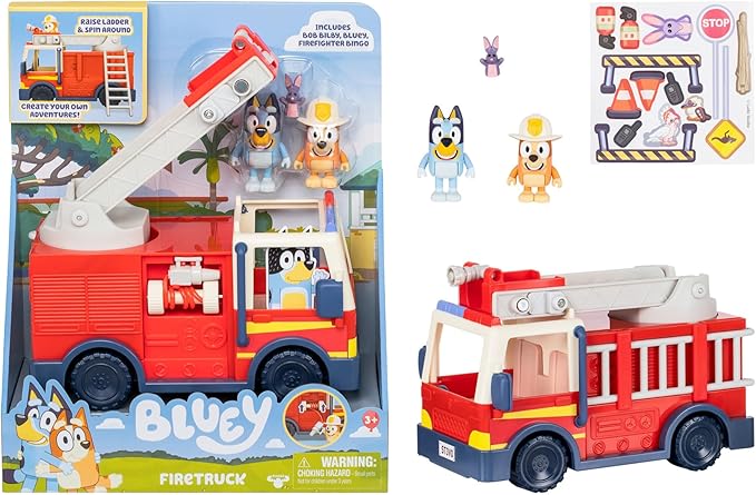 Figura de Bluey Camion de Bomberos 3a+