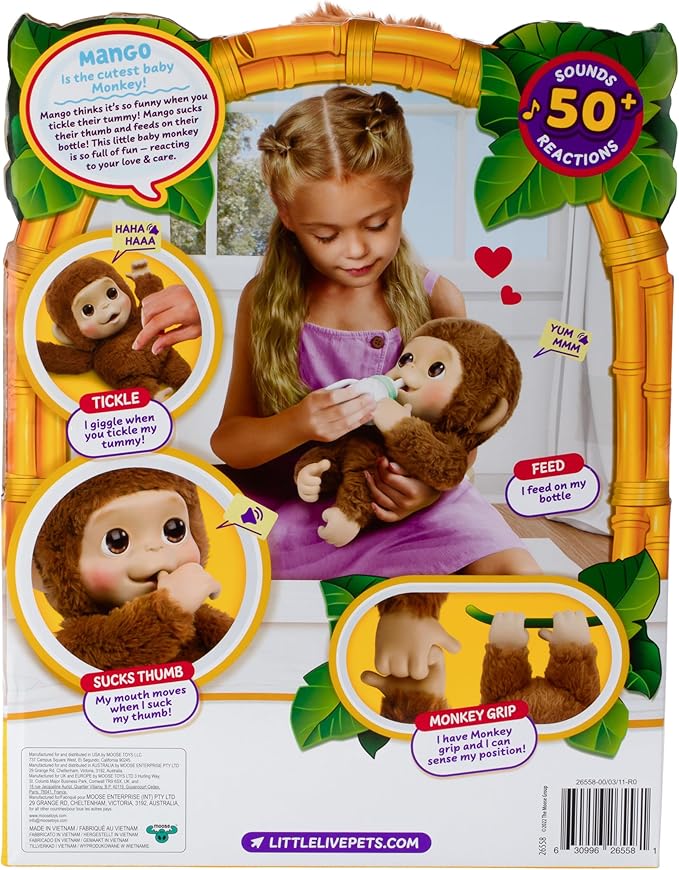 Peluche Bebé Mono Little Live 4a+ Mango