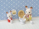 Familias Sylvanian Juego de Baño Campestre 3a+