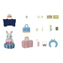 Familias Sylvanian Set de Viaje de Fin de Semana Madre Conejo Nieve 3a+