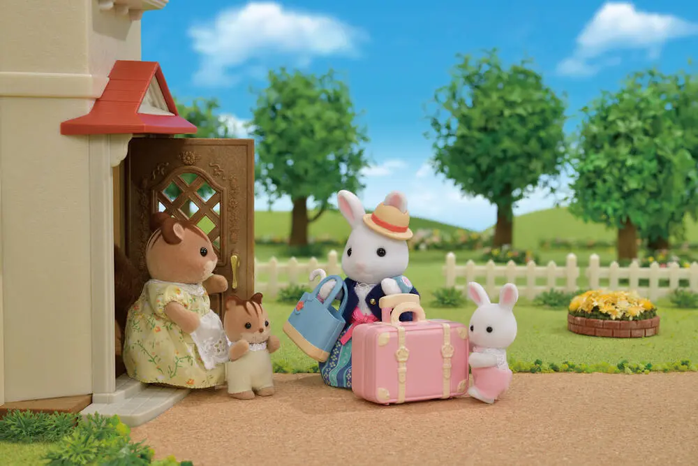 Familias Sylvanian Set de Viaje de Fin de Semana Madre Conejo Nieve 3a+