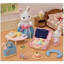 Familias Sylvanian Set de Viaje de Fin de Semana Madre Conejo Nieve 3a+