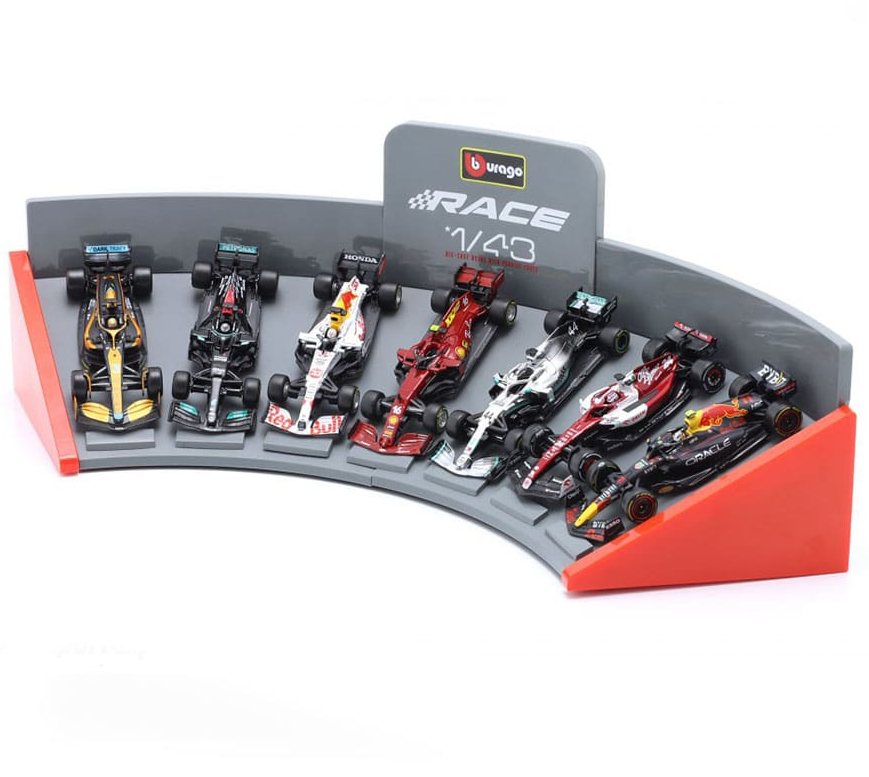 Exhibidor de 7 Carros de Formula Esc 1/48 3a+ (No incluye los carros)