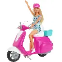 Muñeca Barbie con Scooter Rosada 3a+