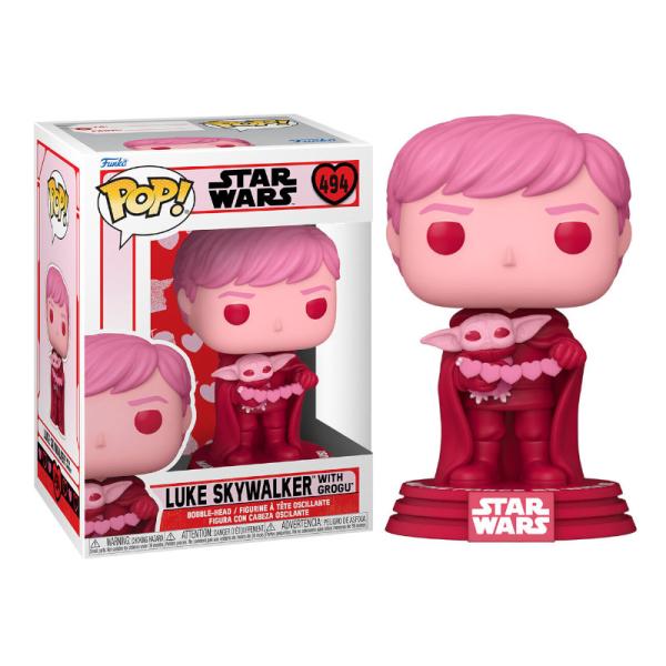 Figura Funko Pop! (494) Star Wars Valentines Luke Skwalker with Grogu 3a+