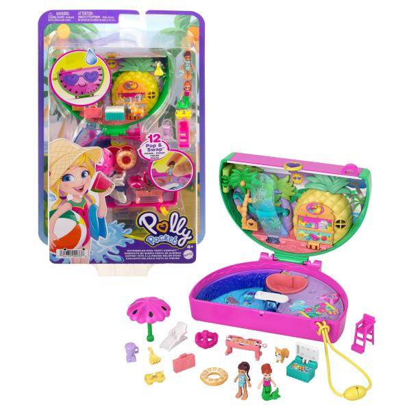 Polly Pocket Estuche de Sandia Fiesta de Alberca 4a+