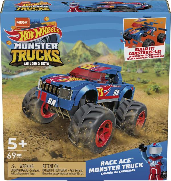 Mega Construx Hot Wheels Race Ace Monster Truck 69pzs 5a+