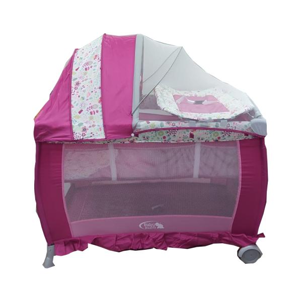 Baby Basics Encierro Space Cambiadorcon Toldo Fusia con Flores 0m+
