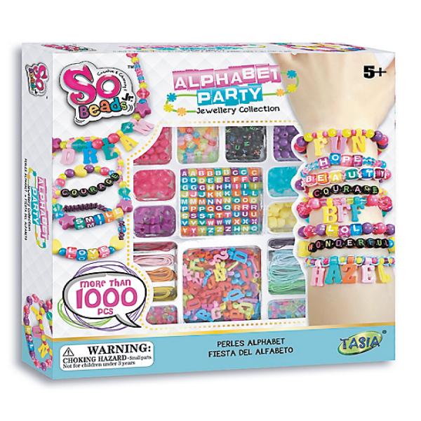Crea Pulseras con Abaloríos del Alfabeto 1000pzs 5a+