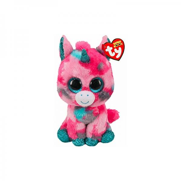 Peluche Beannie Boos Unicornio Rosado Gumball Regular