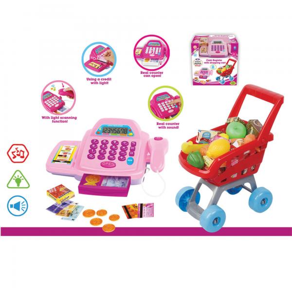 Caja Registradora con Carrito de Compras 30pzs 3a+ (440783)