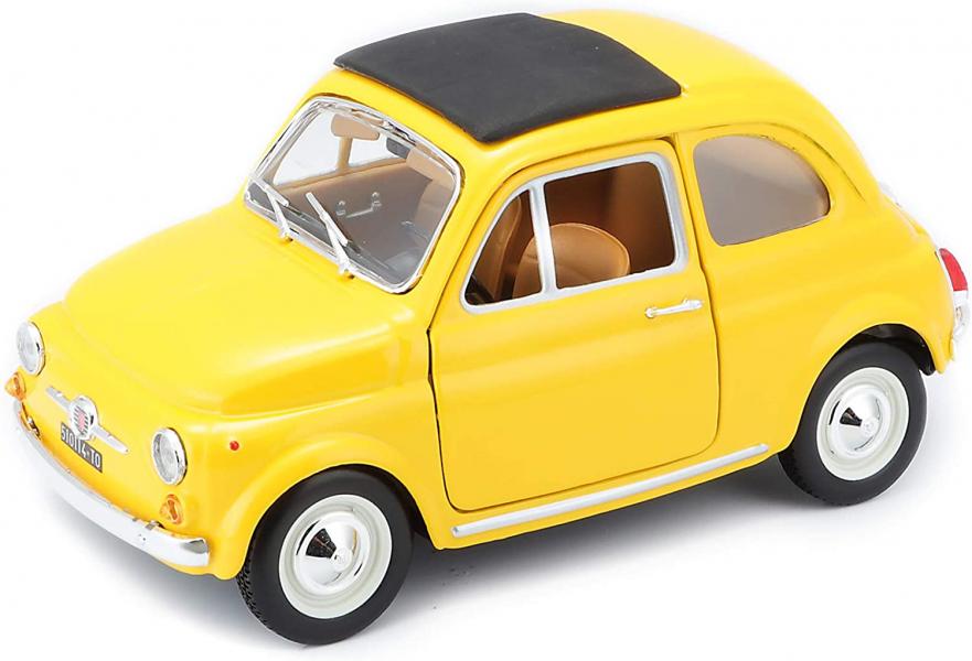 Carro Fiat 500F (1965) Amarillo Esc:1:21 3a+ (220984)