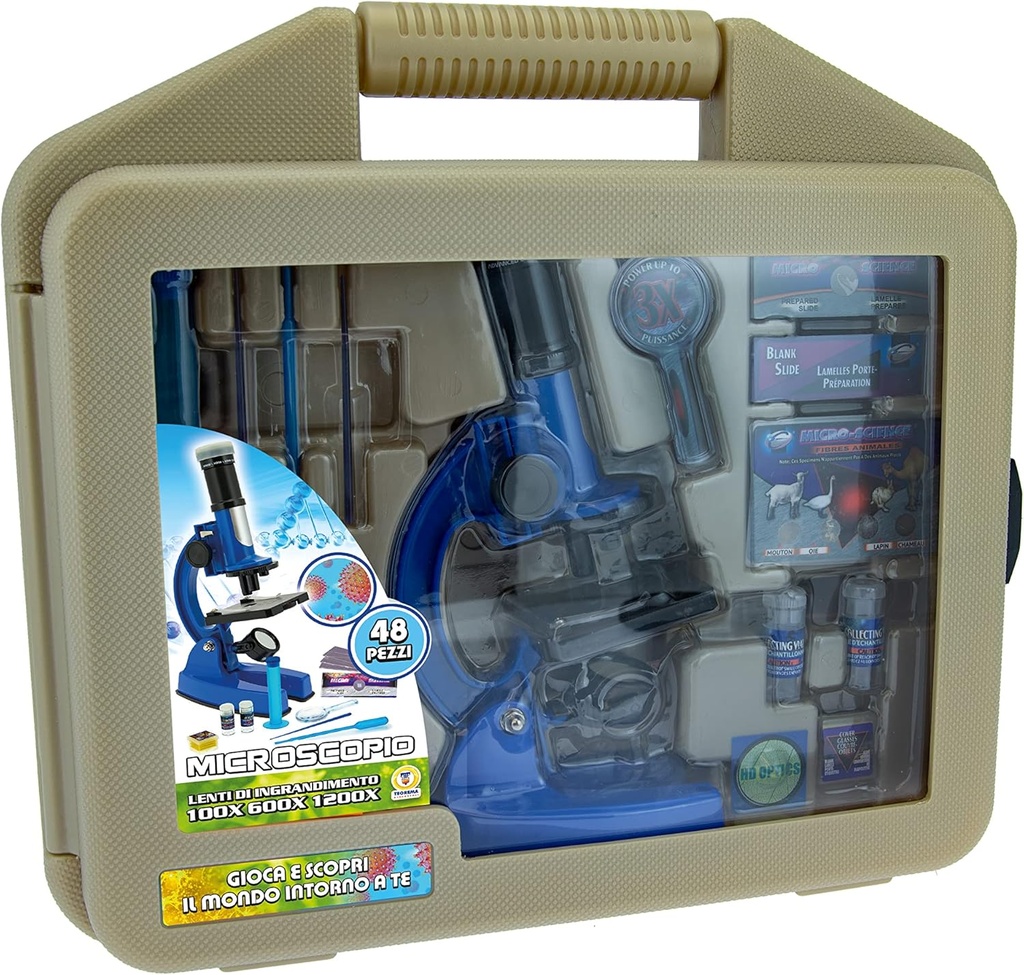 Microscopio Deluxe 48 pzs 100/600/1200X