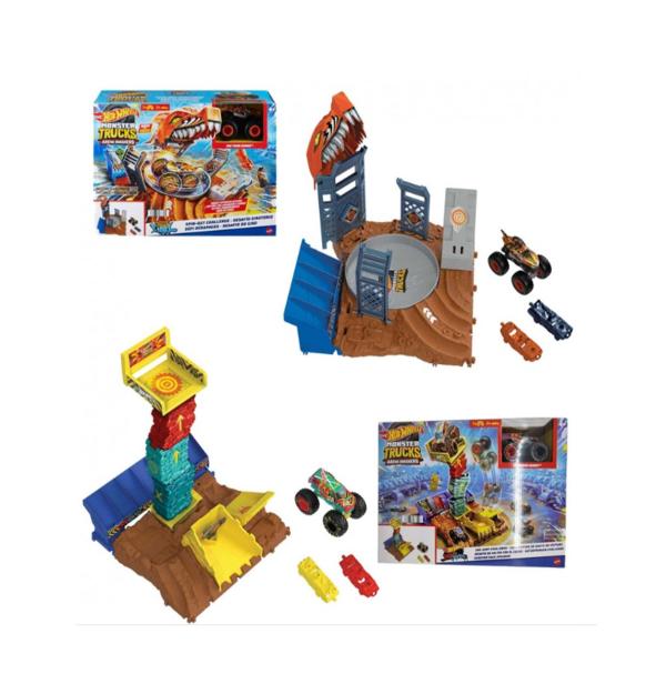 Hot Wheels -  Monster Trucks Arena Smashers Tiger Shars y Dem Derby, 5a+