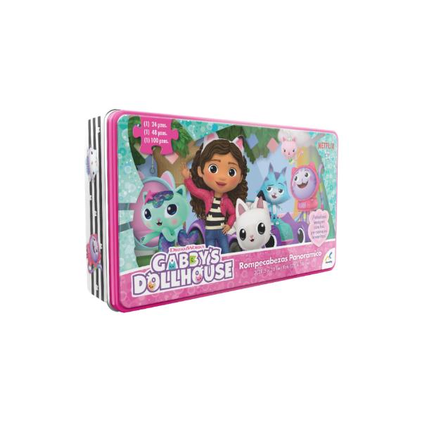 Rompecabezas Panoramico 172 Pzs de la Casa de Muñecas de Gabby 3a+