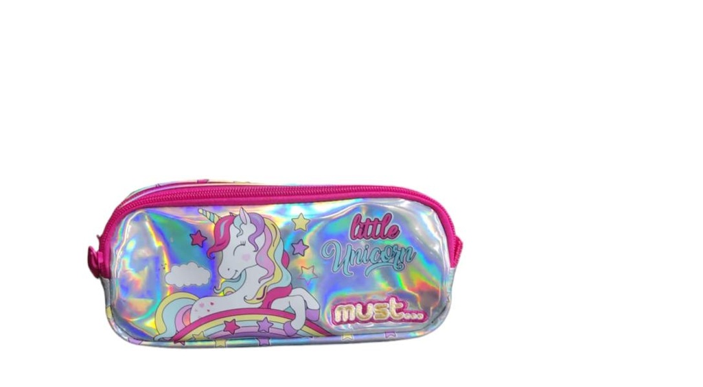 Cartuchera Must Energy 21X6X9 cm 2 Zippers Little Unicorn