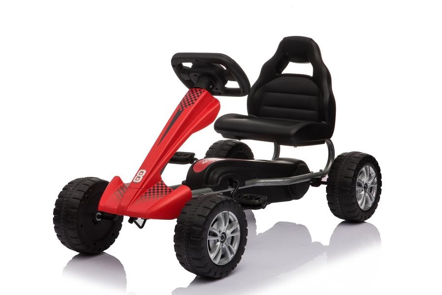 Go-Kart Rojo Llanta de Plástico 3a+ 30Kg Max