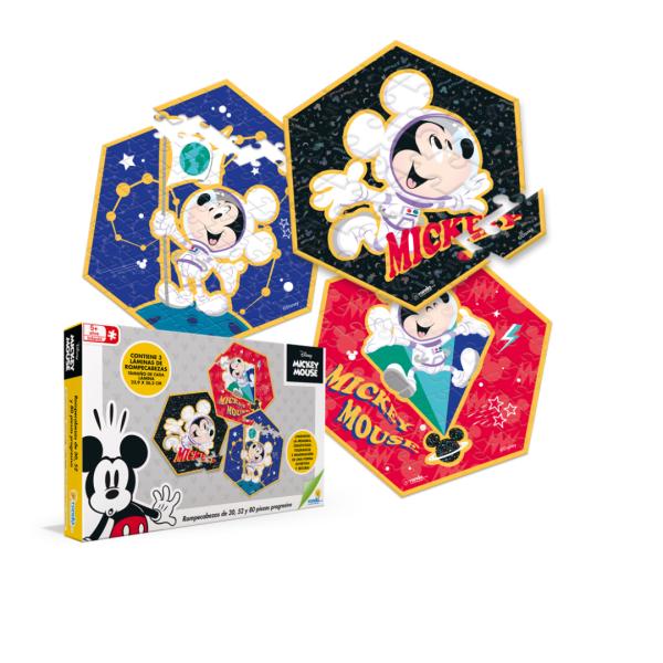 Rompecabezas Disney Mickey Mouse 3en1 5a+