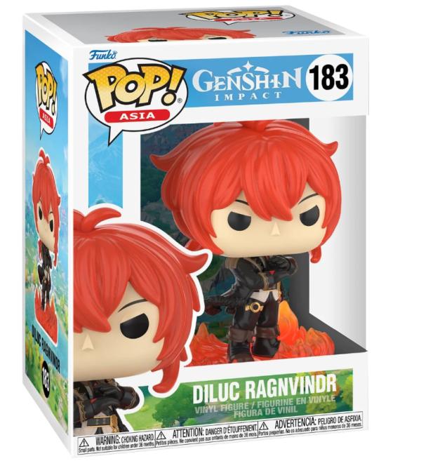 Figura Funko Pop! Genshin Impact (183) Diluc Ragnvindr 3a+
