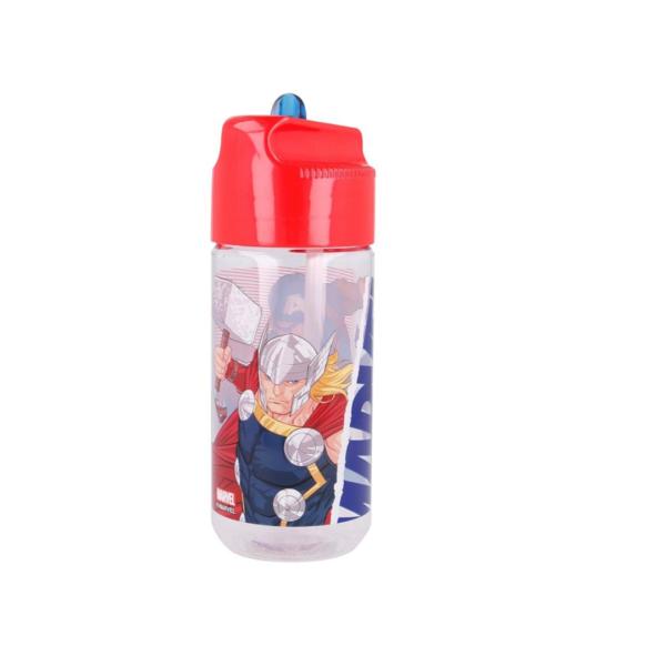 Botella Avengers con Tapa y Pajilla 430ml