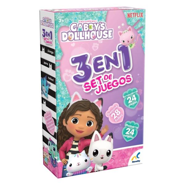 Juego de Mesa  3en1 de la Casa de Muñecas de Gabby 3a+