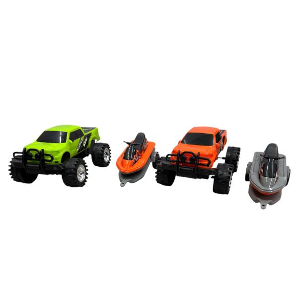Carro de Fricción 1:28 F-150 SVT Raptor con Jet Ski Surt/2 3a+