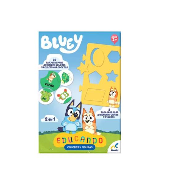 Juego de Tarjetas Educando Colores y Figuras de Bluey 3a+