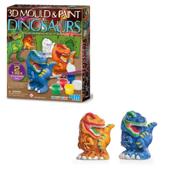 Dinosaurios TRex 3D Moldea y Pinta 5a+