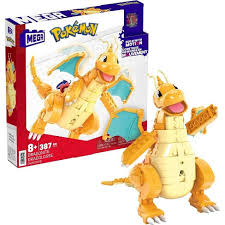 Mega Block Pokémon Dragonite 8a+ 387 piezas