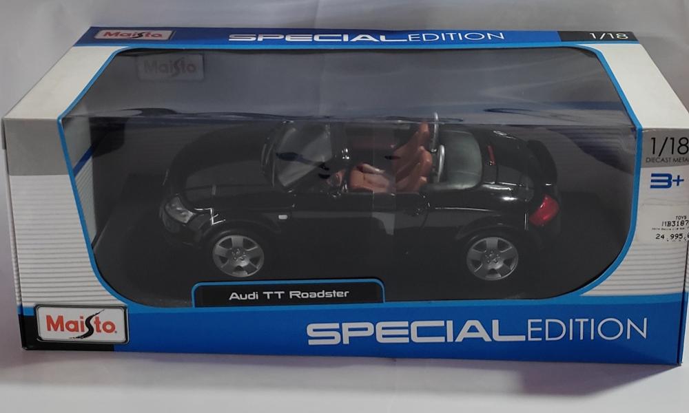 Carro Escala 1:18 Audi TT Roadster Negro 3a+