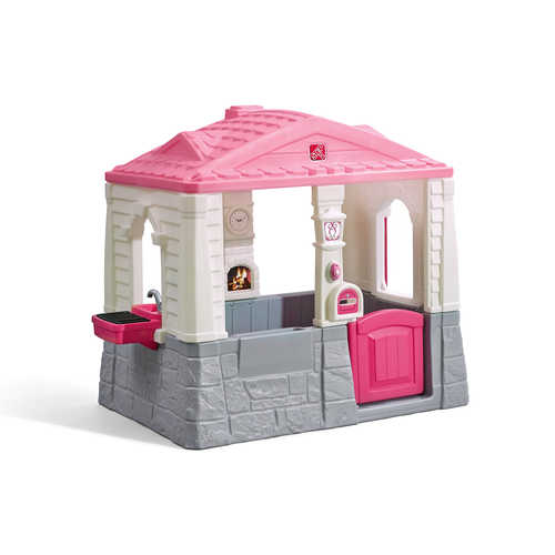 Casita de Juegos con Piso Plástico Sonidos y Accesorios(Rosado)