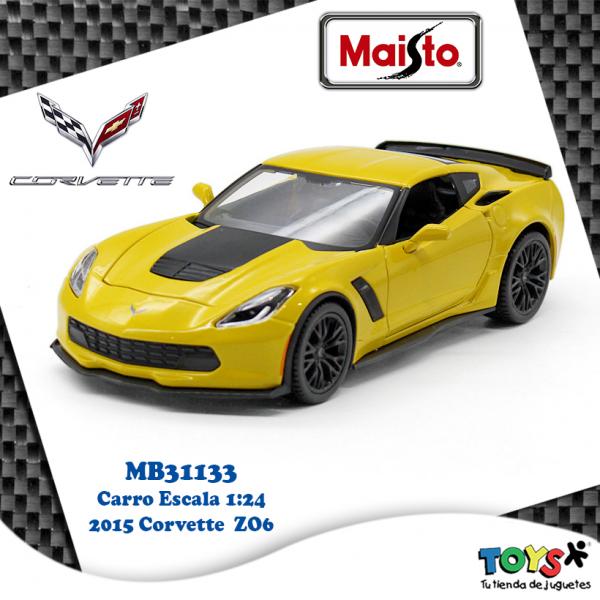 Carro Corvette ZO6 Amarillo 2015 Esc: 1:24 3a+