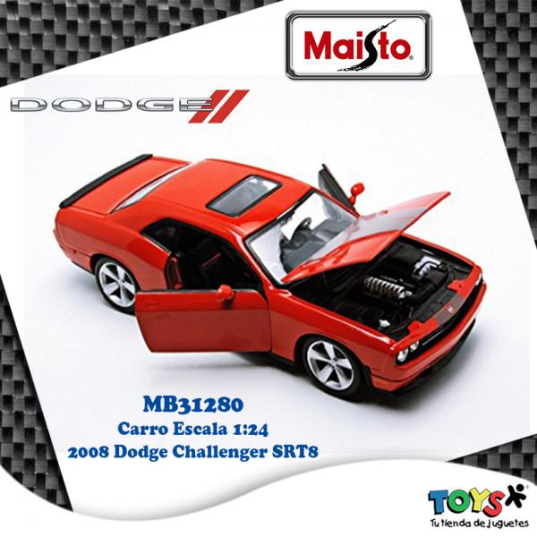 Carro 1:24 2008 Dodge Challenger SRT8 Naranja 3a+ (072355)