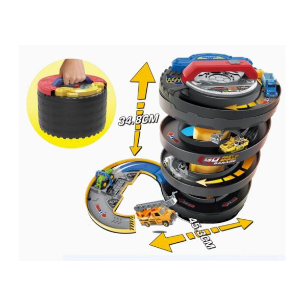 Pista Portátil en Forma de Espiral c/ Carros de Construcción  3a+ (448000)