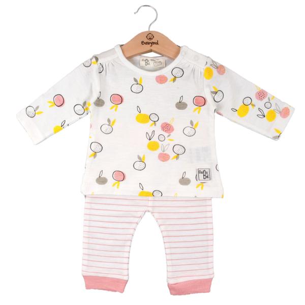 Conjunto de 2 Piezas Manga Larga de Naranjas Color Rosa Palo 9m (612600)