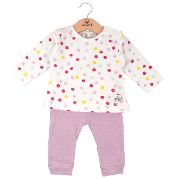 Conjunto de 2 Piezas Manga Larga Color Malva Niña 3m (612860)