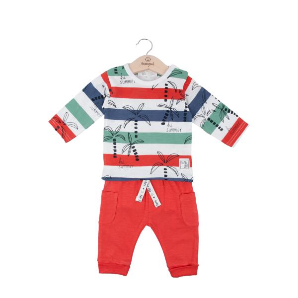 Conjunto de 2 Piezas Color Naranja Niño 9m (613386)