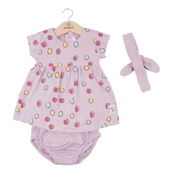 Vestido C/ Braga + Cinta Color Malva 6m (615892)