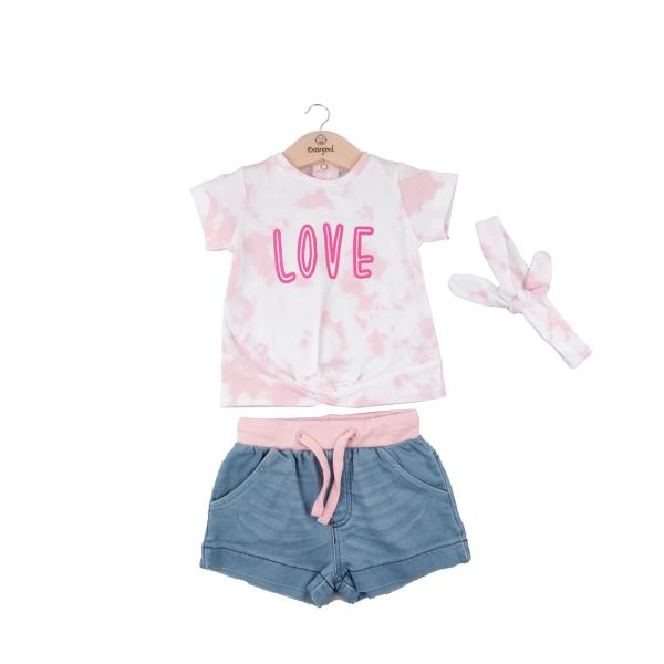 Conjunto de 2 Piezas + Cinta Blusa y Short Niña 6m (635876)