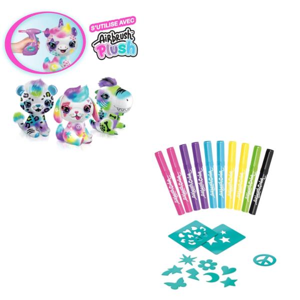 Repuestos para Airbrush Plush 10 Marcadores 20 Plantillas 6a+